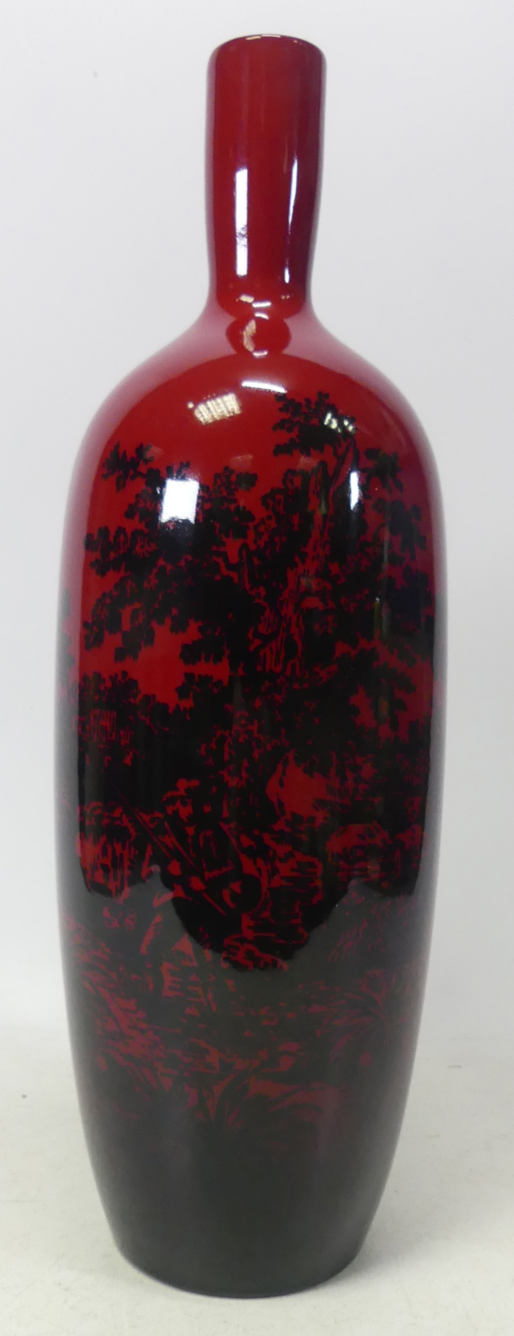 Royal Doulton, Woodcut Flambe Vase. Height: 35cm - Image 2 of 2