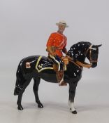 Beswick Horse, Mountain Police On Black Gloss Horse