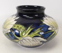 Moorcroft, Queen of The Night design vase of squat form. Moorcroft Collectors Club. Designed by Anji