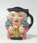 Clarice Cliff for Newport Pottery, miniature Toby Jug. Height: 5.8cm