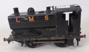 Leeds (LMC) 0 Gauge 0-4-0 Tank Loco LMS black. Stamped H555 to undrside. Some losses to paintwork