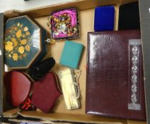 Costume jewellery to include string beads, glass effect beads, rings, brooches , jewellery boxes