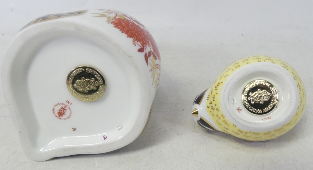 Royal Crown Derby Paperweights to include Blue Tit and Panda Both with gold stoppers (2) - Image 2 of 2