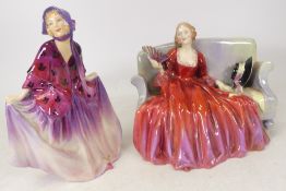 Royal Doulton, Two lady figures Sweet & Twenty (crack to settee) and Sweet Anne (2)
