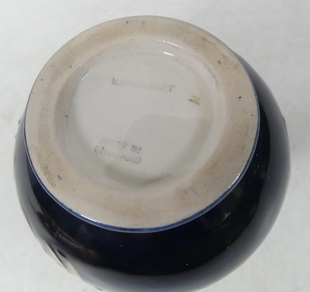 Moorcroft Vase anemone on green ground, height 10cm - Image 2 of 3