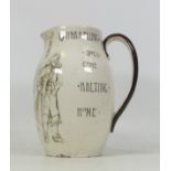 Royal Doulton, 'Quarrelling Dogs Come Halting Home' Seriesware Jug. Chips to base and crazing noted.