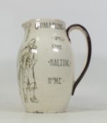 Royal Doulton, 'Quarrelling Dogs Come Halting Home' Seriesware Jug. Chips to base and crazing noted.
