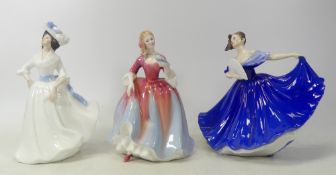 Royal Doulton Lady Figurines to include Elaine HN2791, Margaret HN2397(second) Nicola HN2804(3)