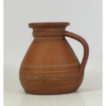 Wedgwood Terracotta Jug with Greek Key design glazed inside, 19th century, 12cm tall (minor cracks