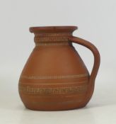 Wedgwood Terracotta Jug with Greek Key design glazed inside, 19th century, 12cm tall (minor cracks