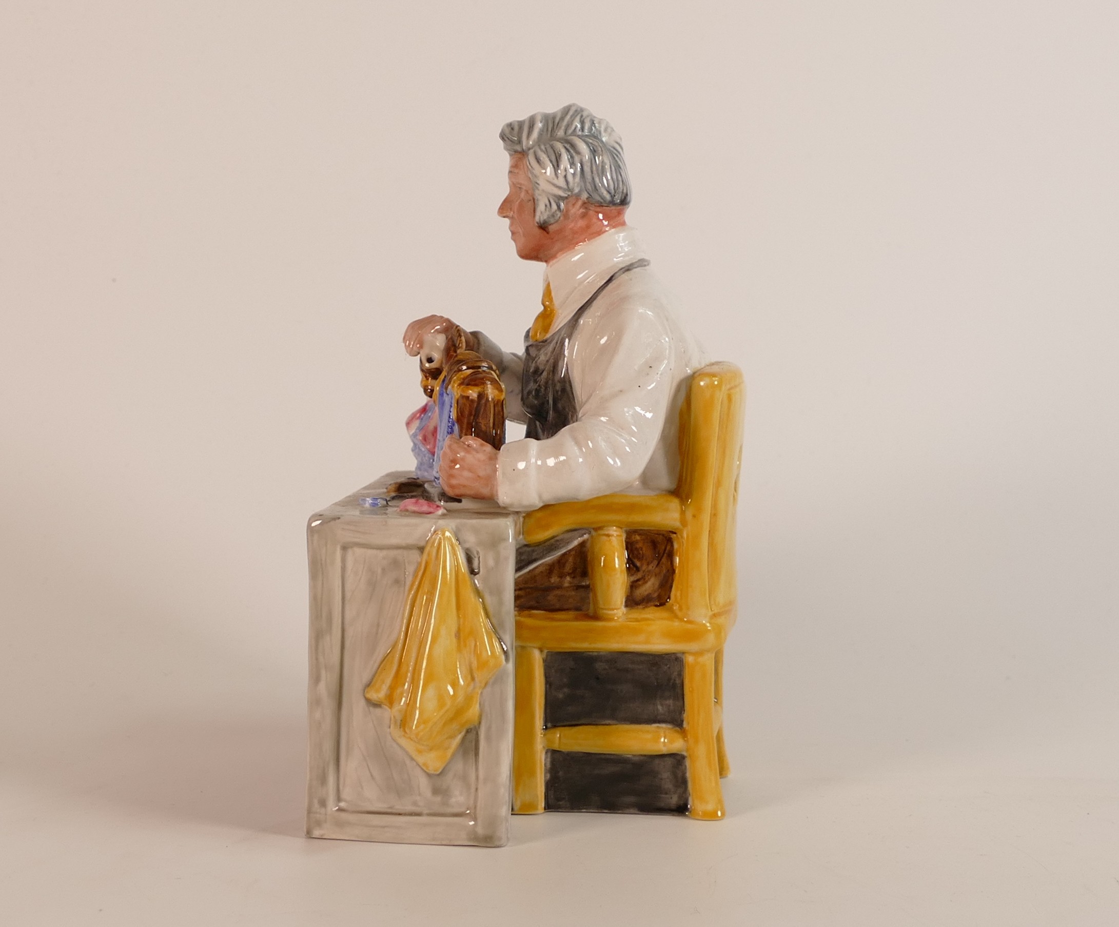 Royal Doulton coloured prototype character figure 'The China Repairer' 2775 (H:17.5cm) - Image 2 of 4