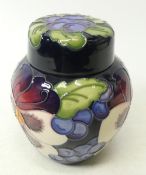Moorcroft, Study in Velvet Ginger Jar. Boxed. Height: 10.5cm