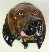 Beswick Gloss Red Setter Wall Plaque 668. 20cm tall x 25cm wide( hair line on back noted)