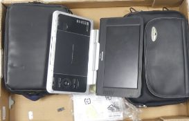 Two Panasonic LS-80 portable DVD players. in soft shell cases.