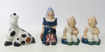 Wade Membership pieces two Baby with Teddy 1997-98, Pantomime Horse 1997, Pantomime Dame 1997, (