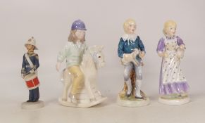Wedgwood Figures to include:- Moments in Time My Pony, Royal Marines The Drummers(chip to hat noted)