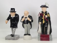 Two Bairstow Manor Collectables figures of Sir Winston Churchill to include The Life and Times '