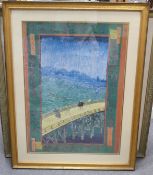 Vincent van Gogh (1853 - 1890), print after, 'Bridge in the Rain (after Hiroshige)' Paris, October-