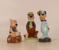 Wade Collectable Ceramics to include- Boo Boo, Yogi Bear, Huckleberry Hound, tallest 13cm, boxed (
