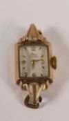 9ct gold ladies Elco wrist watch, 8g.
