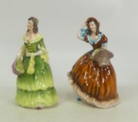 Two Coalport lady figures to include Rosalinda and Breeze. (H: 17cm) (2)