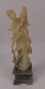 Chinese Soapstone Carving depicting Guanyin also known as Kwan Yin the Bodhisattva of Compassion and