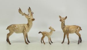 Beswick Stag Family to include Stag, Doe, Fawn (3)