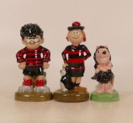 Wade figurines Dennis the Menace, Minnie the Minx & Gnasher. All Limited Edition with