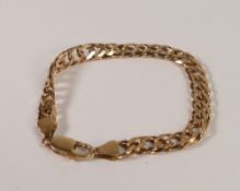 9ct gold Italian designed bracelet, 12g.