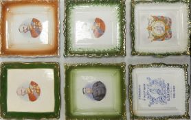 Six Victorian Earthenware Wall Plaques. Depicting notable figures from the Boer War along with