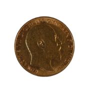 Gold Edward VII Half Sovereign dated 1910.