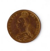 Victoria Gold half Sovereign, dated 1887, 4g.