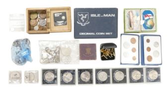 A extensive collection of coins including pre -1947 & pre 1919 silver coins ,269.8g, Pobjoy set of