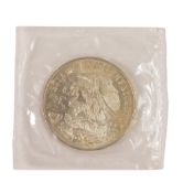 Mexico 25 pesos .720 fine silver Mexico Olympics 1968 uncirculated in original sealed packet.