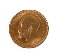 Gold full sovereign dated 1911.