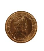 Gold full sovereign dated 1979.