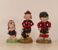 Wade figurines Dennis the Menace, Minnie the Minx & Gnasher. All Limited Edition with
