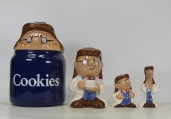 Wade Tetley tea Collectables to include cookie jar, money box & cruet set. (4)