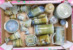 Irish Wade selection to include- biscuit barrel, various sized tankards, salt & pepper pots,