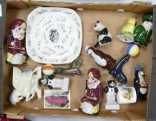 Wade selection to include- two sealion corkscrews, Mr Punch, Helper Bear, Panda, Chick, In the dog