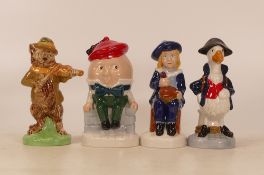 Wade Limited Edition Nursery Rhyme Collection figurines to include, Cat and the fiddle, Humpty