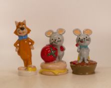 Wade Collectable Ceramics to include- Mr Jinks, Pixie Mouse, Dixie Mouse, tallest 14cm tall, boxed