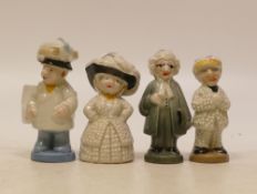 Wade figures from the British Characters Series including Pearly King and Queen, Judge & Fishmonger.