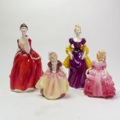Royal Doulton Figurine Flower of Love HN3970, together with Loretta HN2337 (2nd) and 2 small Royal