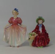 Two Royal Doulton early lady figures, Linda HN2105 and Sweeting HN1935. (H: 15.5cm) (2)