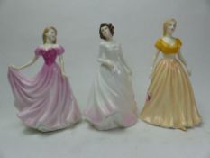 Three Royal Doulton lady figures to include unnamed/Mum Happy 70th Birthday, Sweetheart HN4319 (