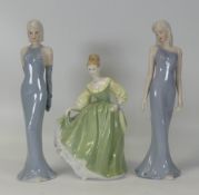 Three ceramic lady figures to include Royal Doulton Fair Lady HN2193 and two lady figures from Regal