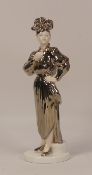 Coalport lady figure, Silver Bows, part of The David Shilling Collection, limited edition no. 170 of