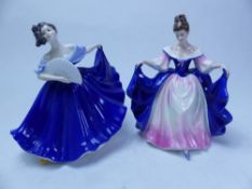 Royal Doulton Figurine Sara HN3308, together with Elaine HN2791 (2).