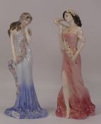 Coalport Compton & Woodhouse Lady Figurines to include Sapphire and Ruby, both limited editions with